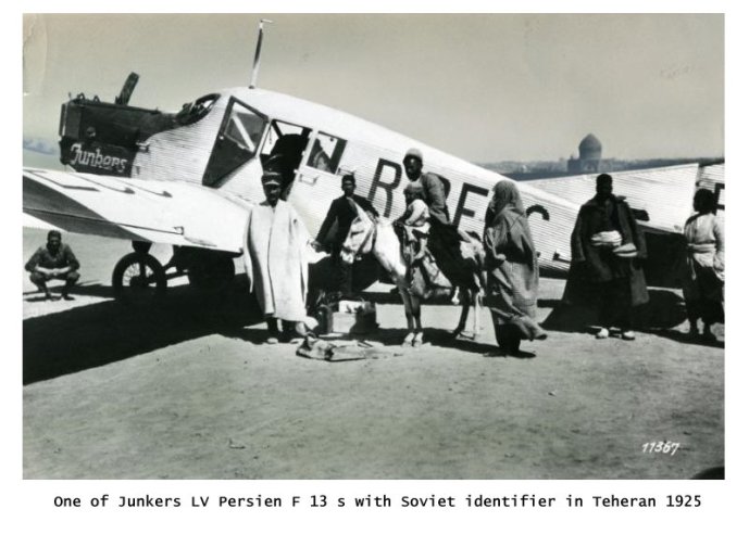1925_One of Junkers LV Persien F 13 s with Soviet identifier in Teheran